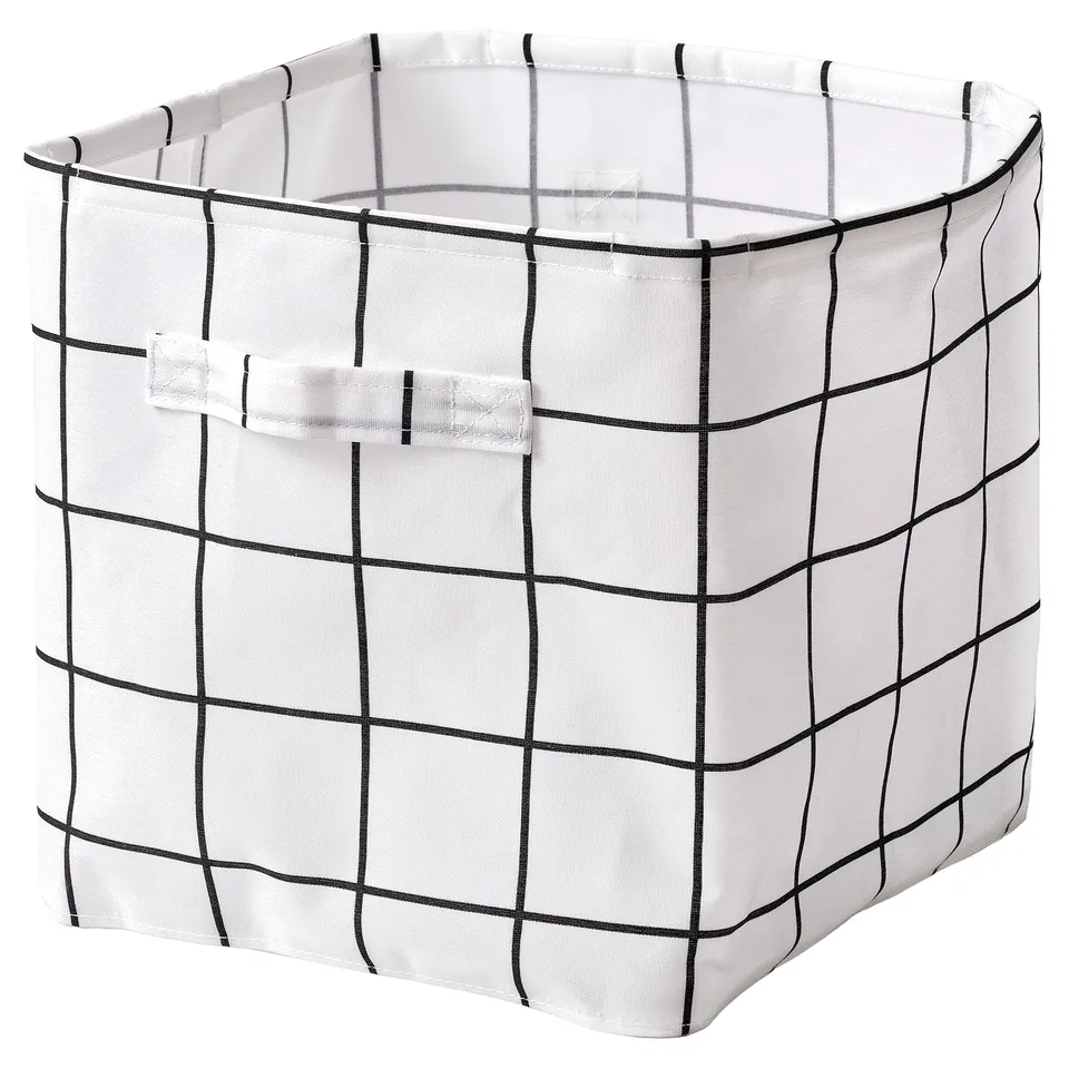 SLÅTTERVALL Storage basket, textile, 32x35x32 cm