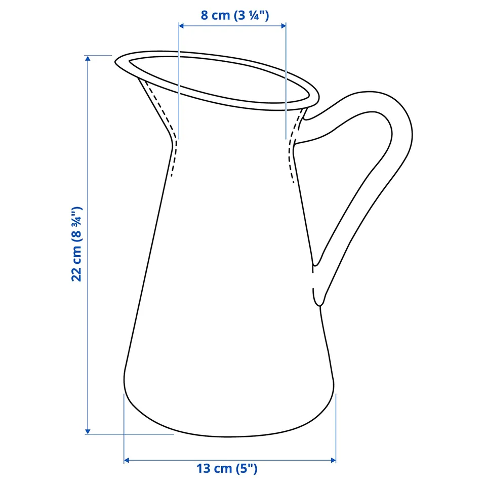 Illustration with measurements for the product: SOCKERÄRT.
