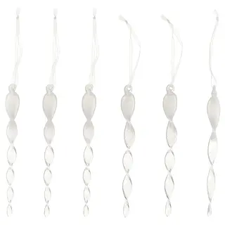 VINTERFINT tree ornament, icicle-shaped clear glass, Height 16 cm