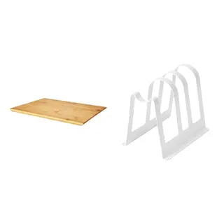 cutting board + stand set: chopping board + cutting board and lid stand