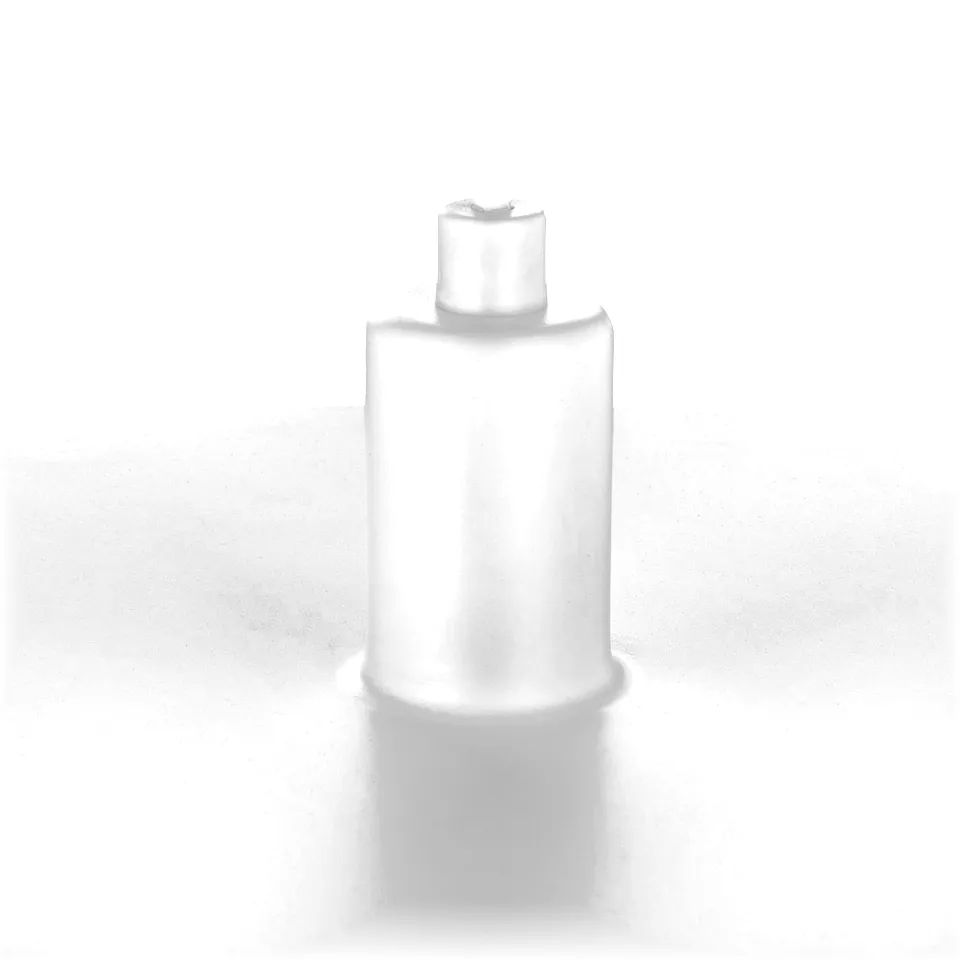Modern pendant lamp with frosted acrylic shade, led light, and white cord.