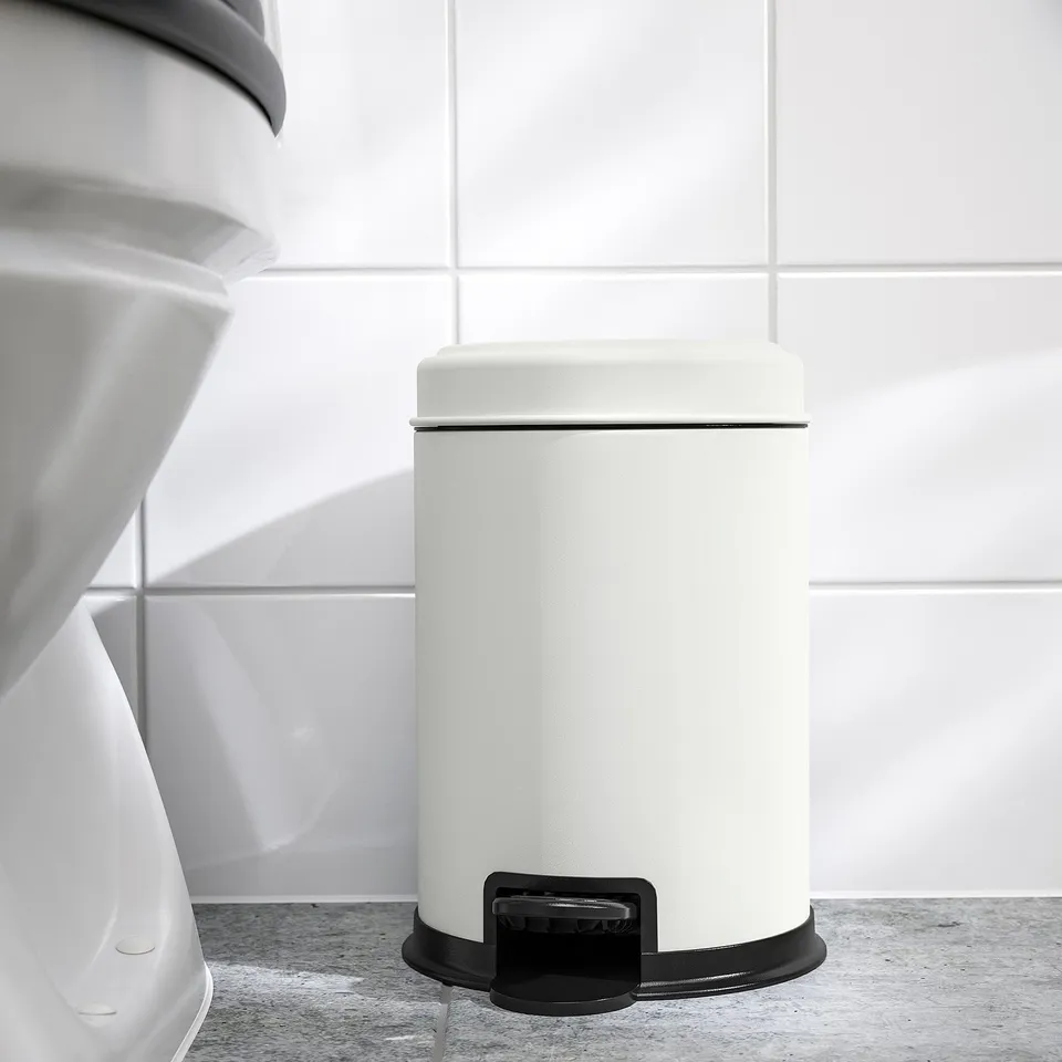 PÄRLSLINKE Waste bin, white, 3 l