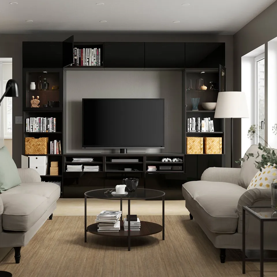 part: BESTÅ TV storage combination/glass doors