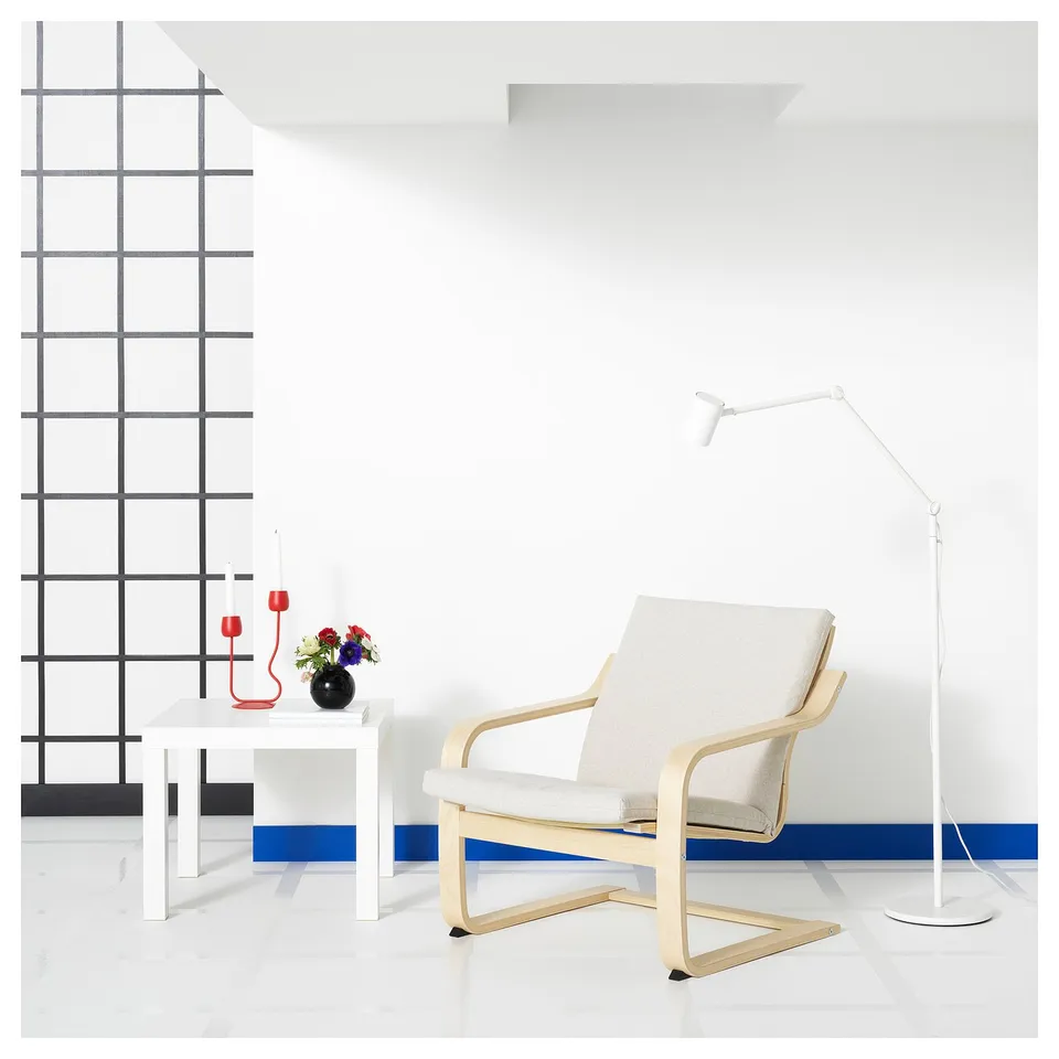 POÄNG Armchair frame with low back, birch veneer