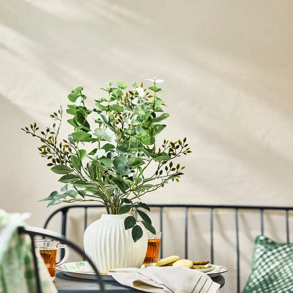 SMYCKA Artificial bouquet, in/outdoor eucalyptus/green, 60 cm