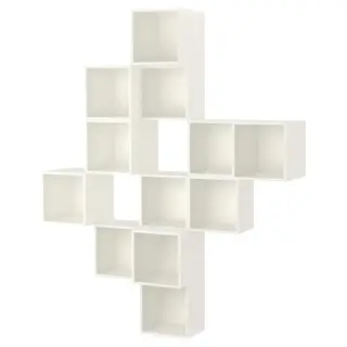EKET wall-mounted cabinet combination, white, 175x35x210 cm