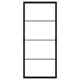 SKYTTA sliding door frame, black, Width 102.1 x Height 231 cm