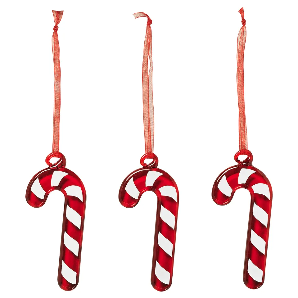 VINTERFINT Tree ornament, candy cane/red/white, 8 cm