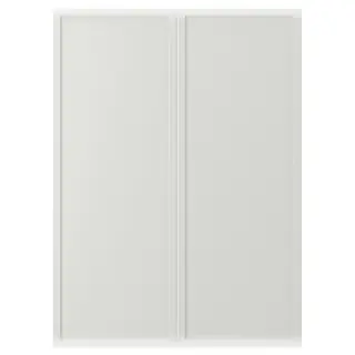 ASPUDDEN 2-p door f corner base cabinet set, light grey, Width 25.5 x Height 69.7 cm