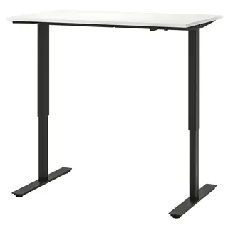 TROTTEN desk sit/stand, white/anthracite, Depth 70 x Width 120 cm