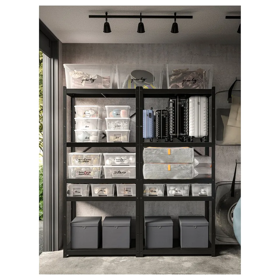 BROR Shelving unit, black, 85x40x190 cm