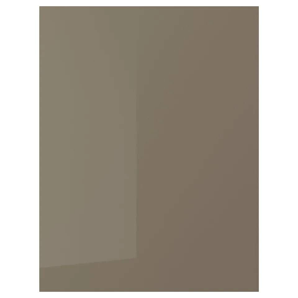 VOXTORP drawer in brown with glossy finish; made from particleboard and plastic edging.