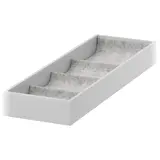 KOMPLEMENT insert with 4 compartments, light grey, 15x53x5 cm