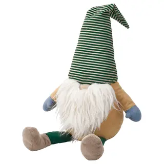 VINTERFINT decoration, Santa Claus sitting/green striped, 44 cm
