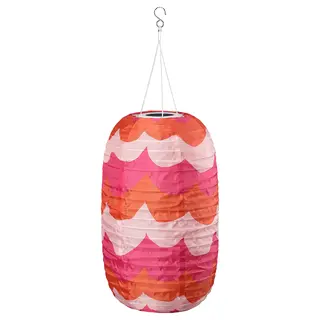 SOLVINDEN pendant lamp, wave shaped solar-powered/mixed colours, 43 cm