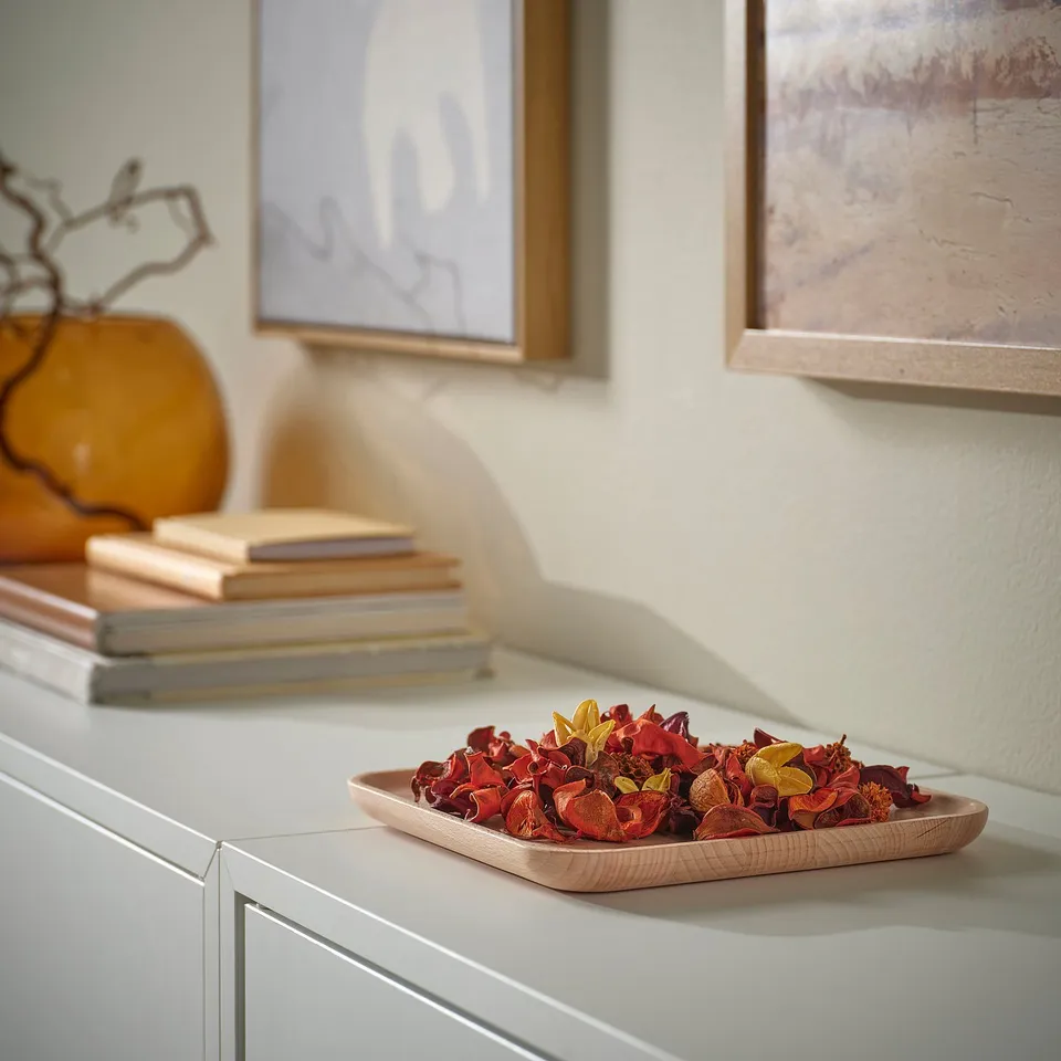 BROKFINK Decoration dish, beech, 20x20 cm
