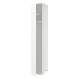 LASTARE wardrobe combination, white/with height extension unit, 40x62x237 cm