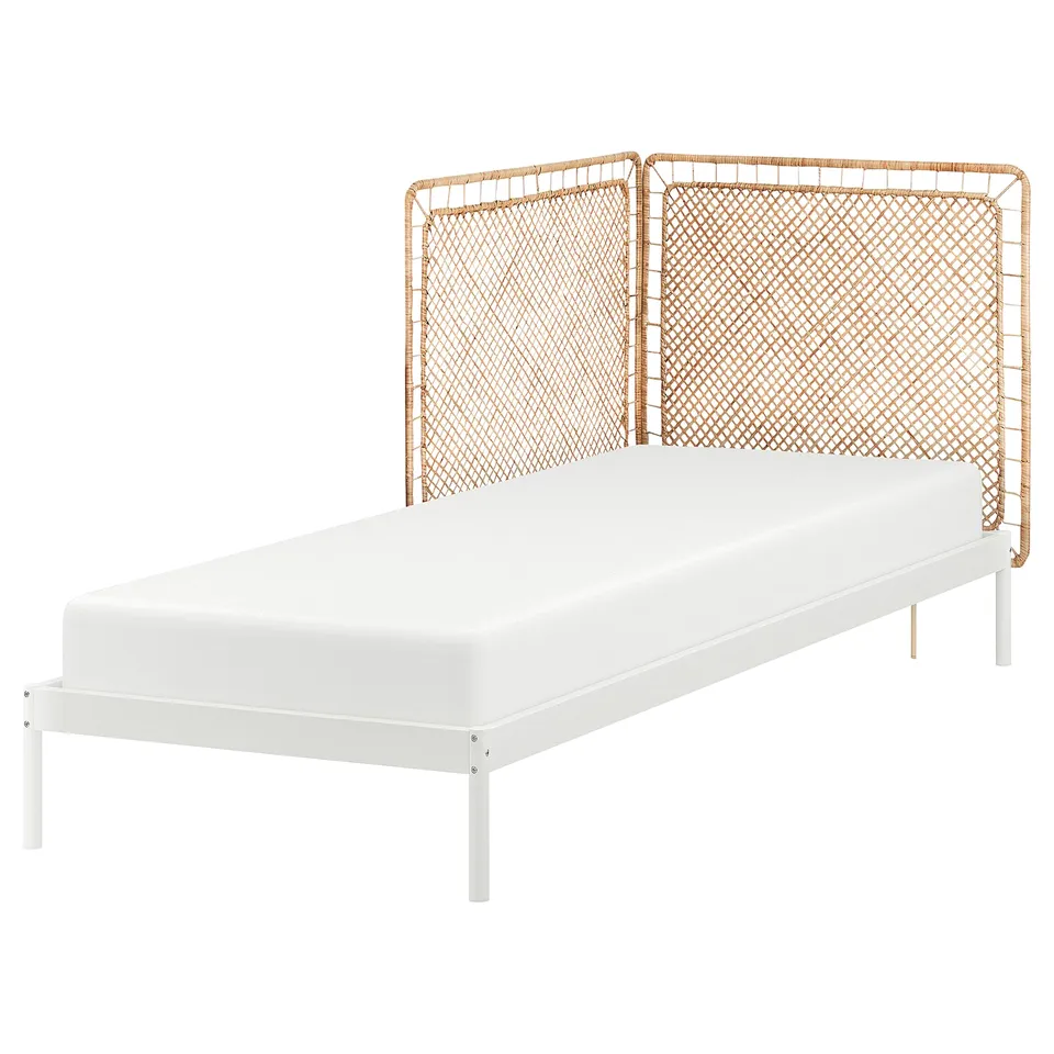 part: VEVELSTAD bed frame with 2 headboards