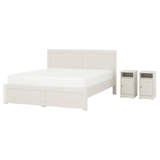 FÅGELFJÄLLET bedroom furniture, set of 3, off-white