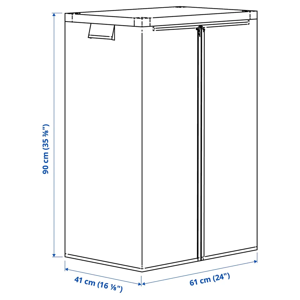 Illustration with measurements for the product: JOSTEIN.