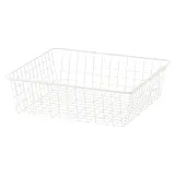 HJÄLPA wire basket, white, 60x55 cm