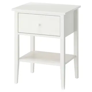 GULLABERG bedside table, with 1 drawer with shelf/white, 53x43x69 cm