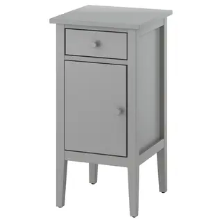 GULLABERG bedside table, with 1 drawer with door/grey, 38x40x75 cm