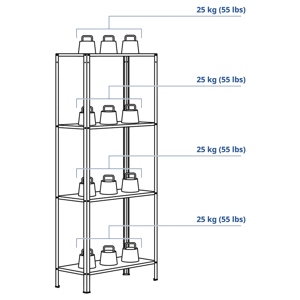 HYLLIS Shelving unit, in/outdoor, 60x27x140 cm