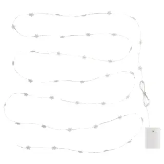 STRÅLA LED lighting chain, battery-operated star