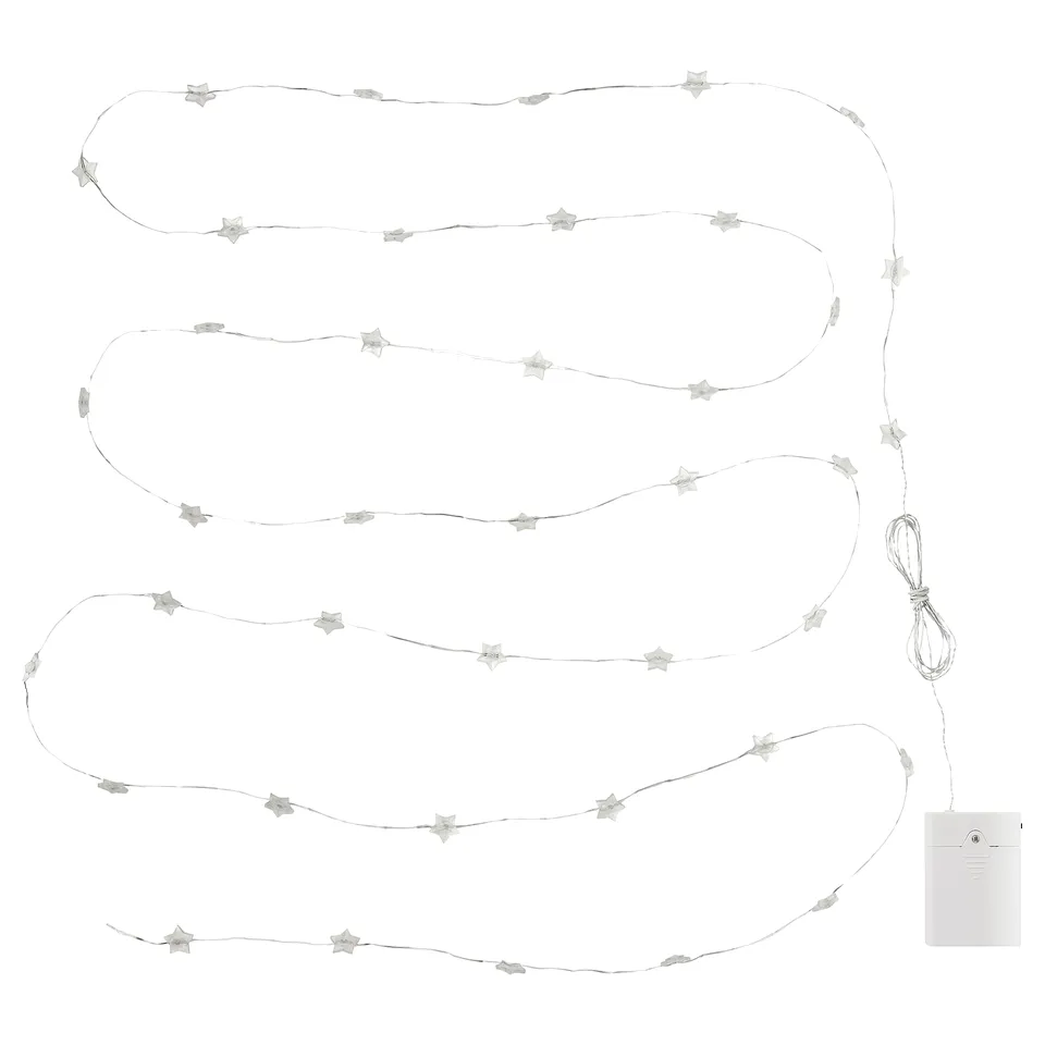 STRÅLA LED lighting chain, battery-operated star