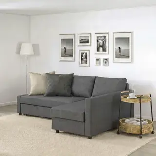 FRIHETEN/LUBBAN Corner sofa-bed with storage/Trolley table with storage