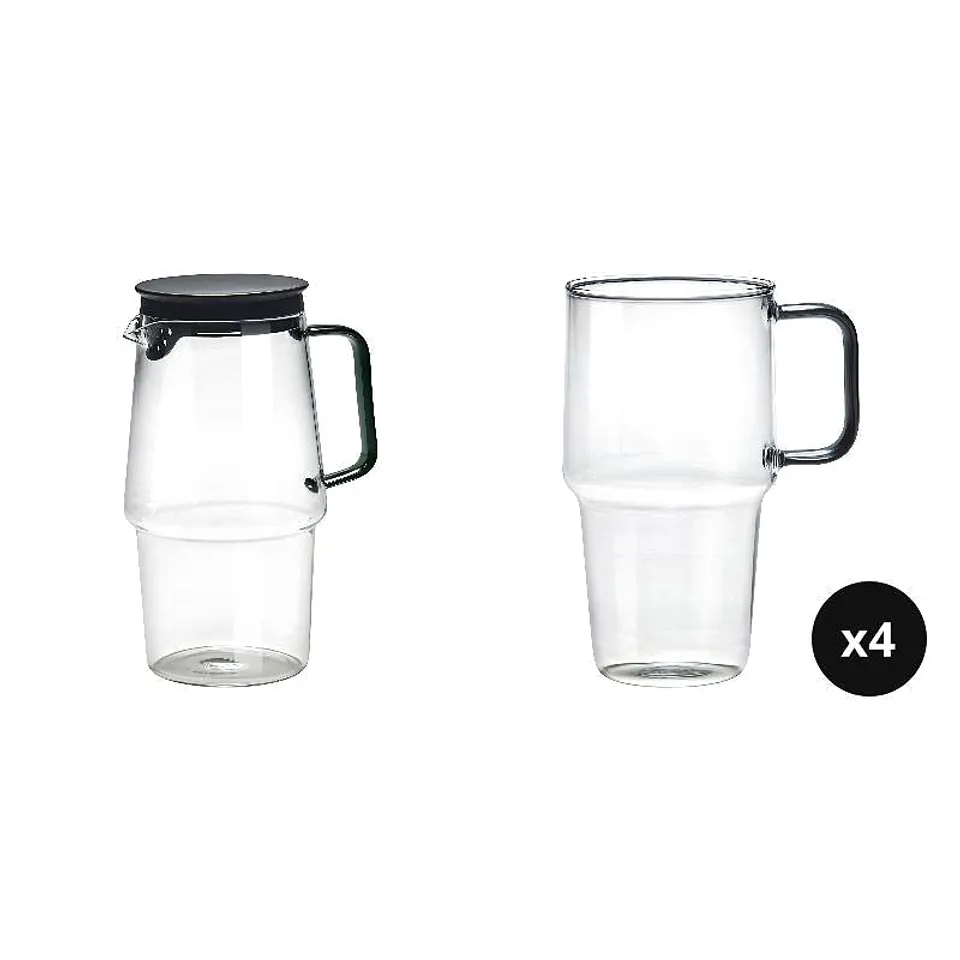 jug x1 + 520ml glass with handle x4, photo 1