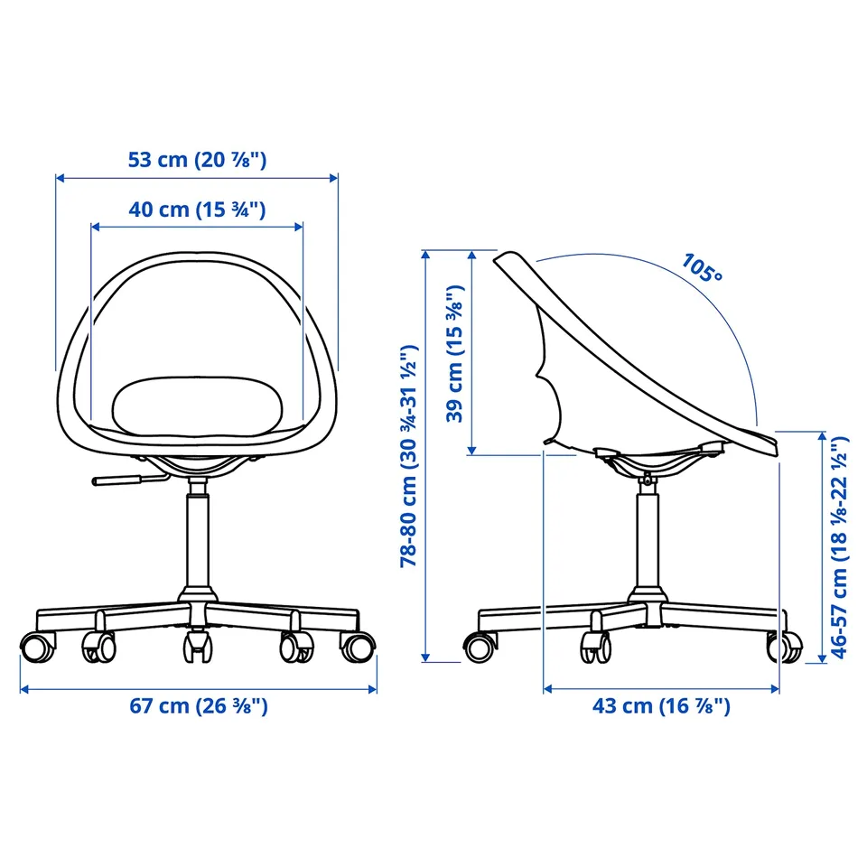 LOBERGET / MALSKÄR Swivel chair + pad, white/yellow