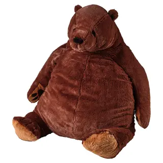 DJUNGELSKOG soft toy, brown bear, Length 100 cm