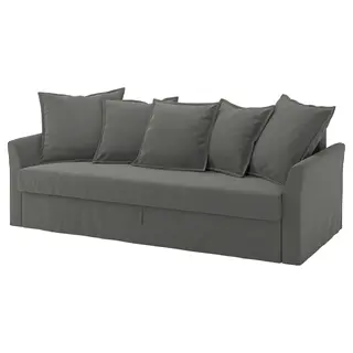 HOLMSUND 3-seat sofa bed, Borgunda dark grey, Depth 99 x Height 96 x Width 231 cm