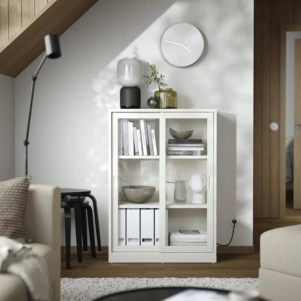 part: TONSTAD cabinet with sliding glass doors