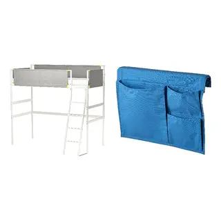 STICKAT/VITVAL set: loft bed frame + bed pocket