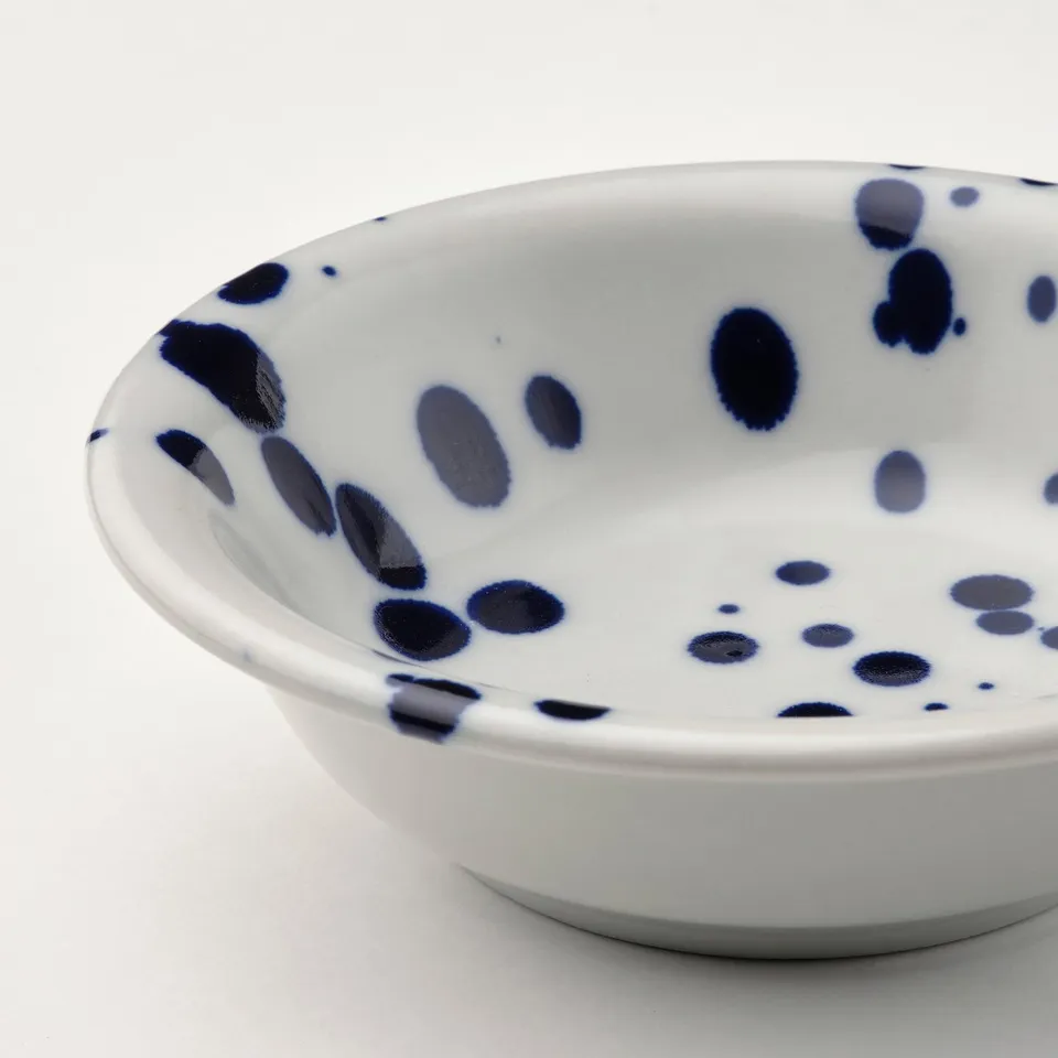 Blue speckled bowl, high glaze.