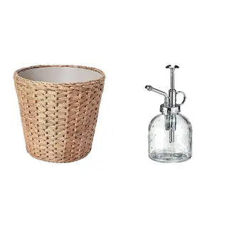 FRIDFULL/SESAMFRÖN set: plant pot + plant mister