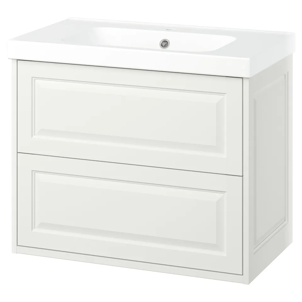 TÄNNFORSEN / ORRSJÖN Wash-stnd w drawers/wash-basin, white, 82x49x69 cm