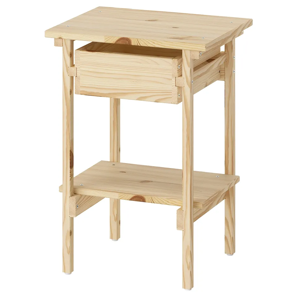 KRONÖREN Bedside table, pine, 39x32x55 cm