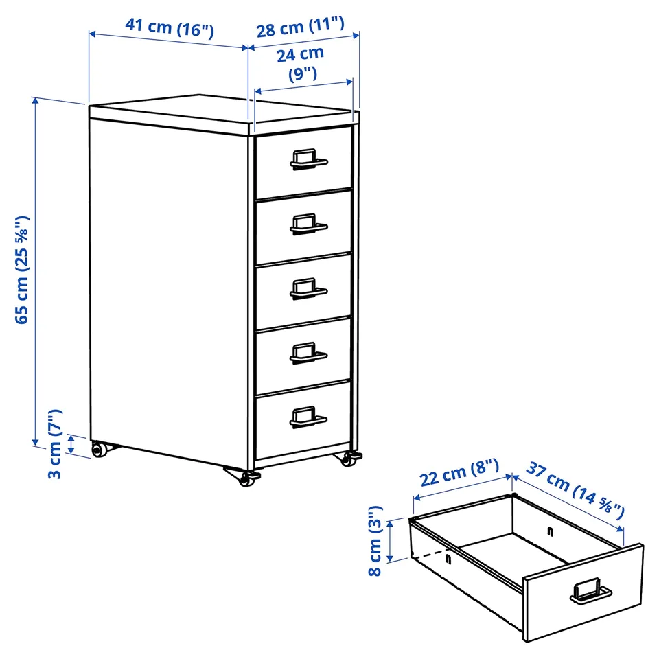 part: HELMER drawer unit on castors