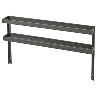 BÅTSKÄR add-on unit with shelves, outdoor/dark grey, 120x70 cm