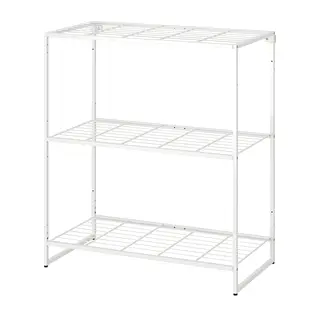 JOSTEIN shelving unit, in/outdoor/wire white, 81x40x90 cm