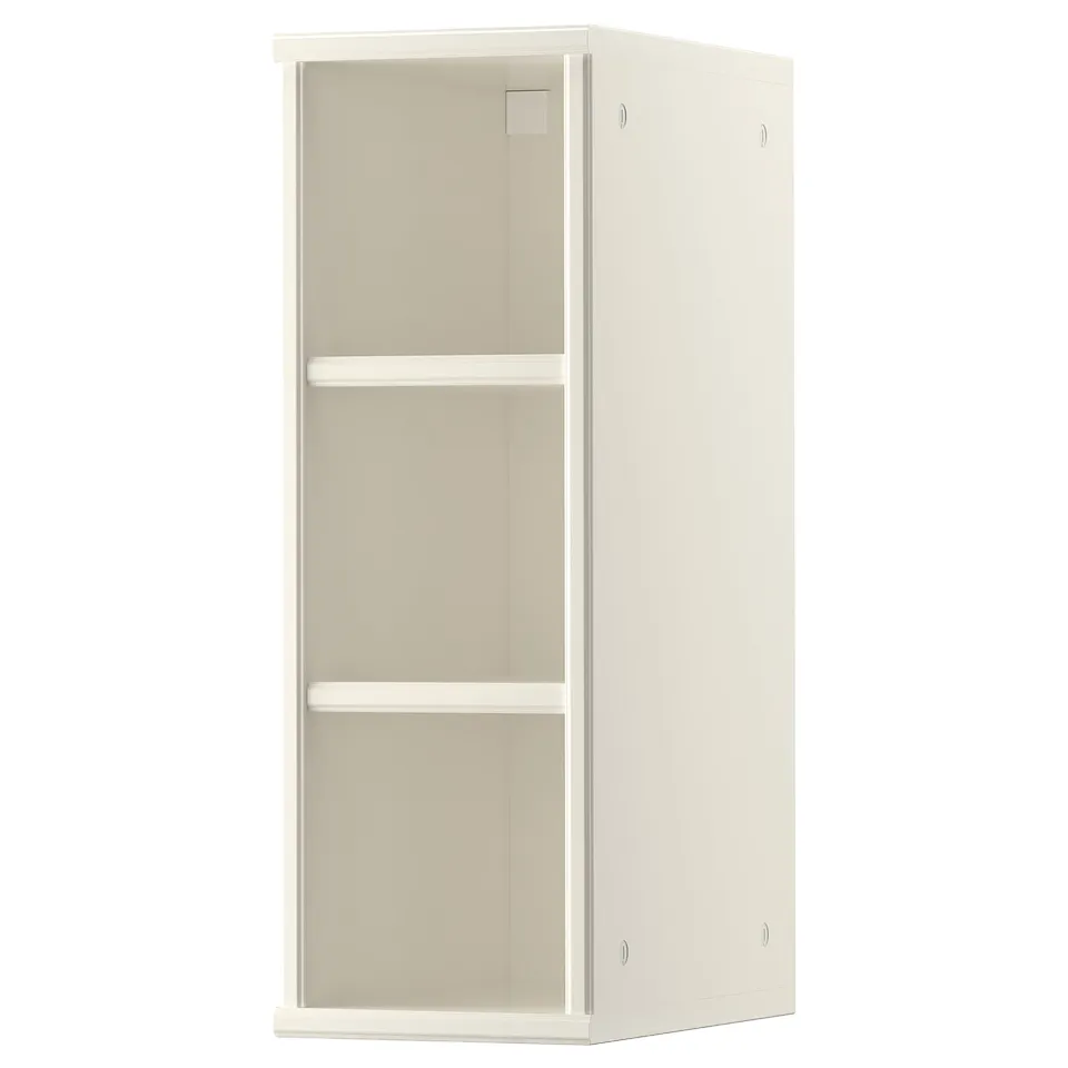 TORNVIKEN white kitchen cabinet, open shelves, square shape, simple design.