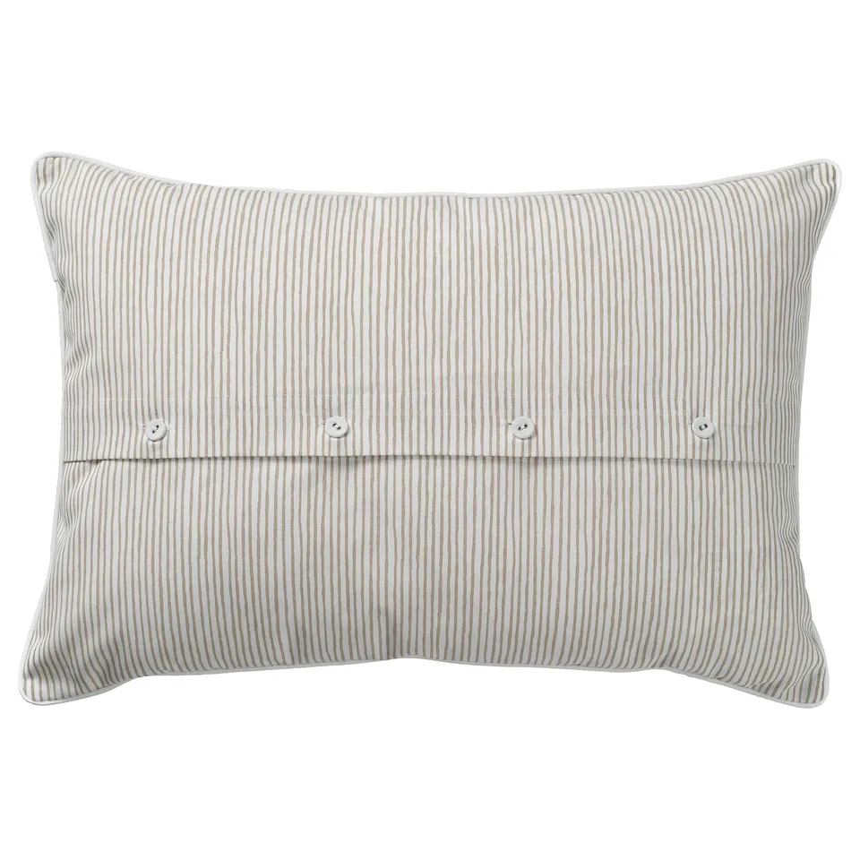 MURSENAP Cushion, beige white/embroidery, 40x58 cm