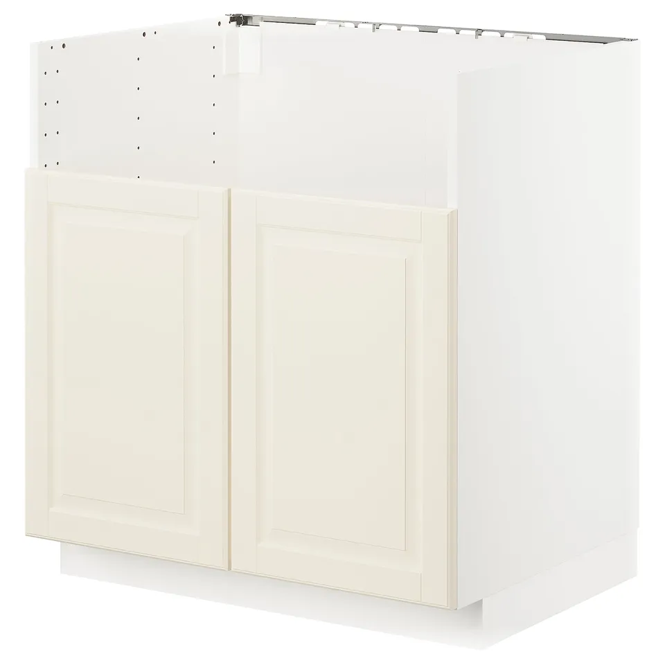 White kitchen cabinet - METOD, off-white bodbyn, square shape.