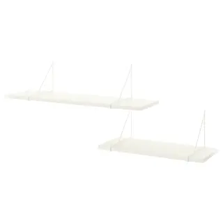 BERGSHULT / PERSHULT wall shelf combination, white/white, 120x30 cm