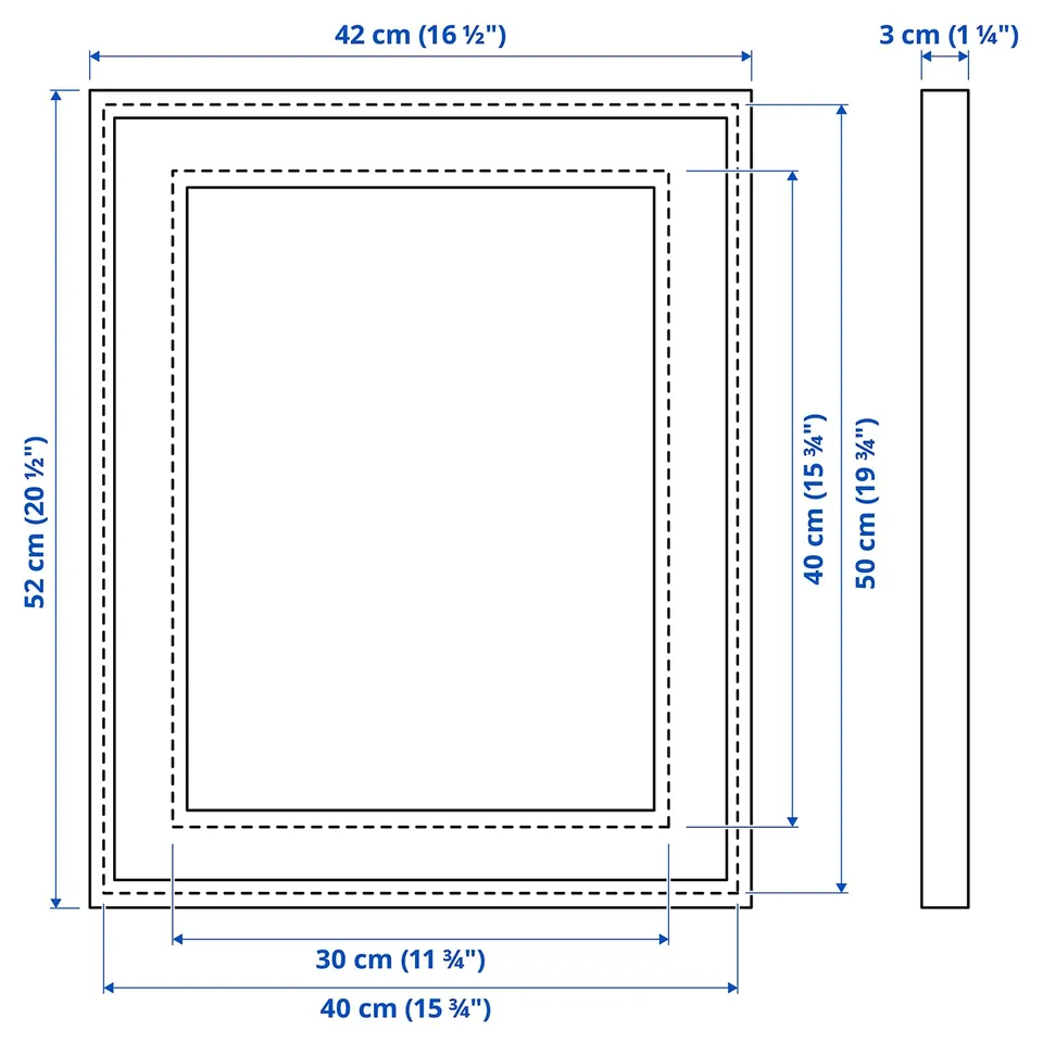 Illustration with measurements for the product: RÖDALM.