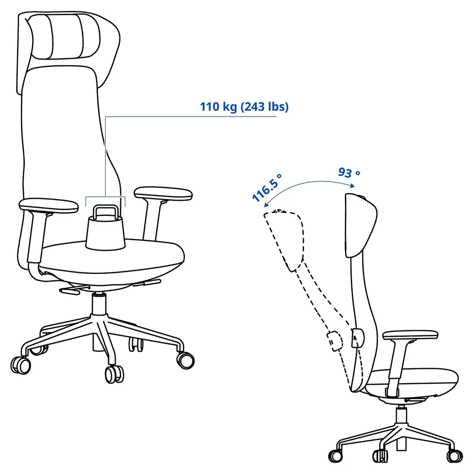 part: GRÖNFJÄLL office chair with arm/headrest